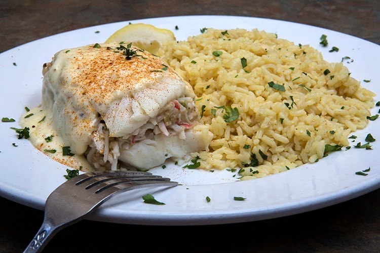 Fazzi's Stuffed Sole with rice
